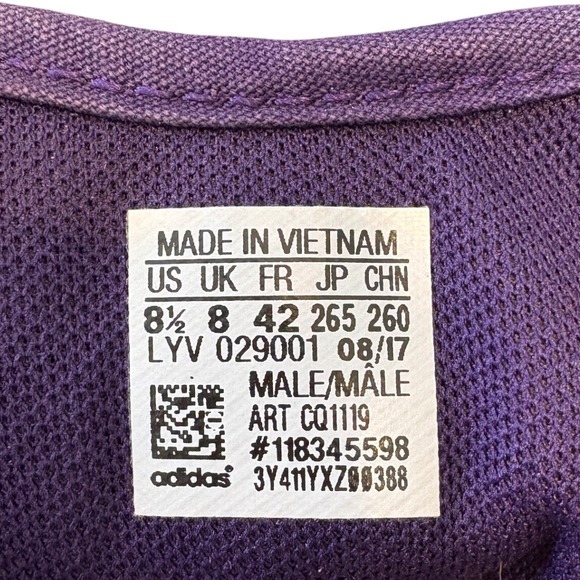Adidas Matchcourt High RX Na-Kel Smith Sneakers, Purple Velvet, Size 8.5, Skate - Picture 8 of 8